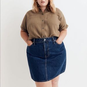 NWT- Madewell Denim High-Waist Straight Mini Skirt in Sunberry Wash - 18W